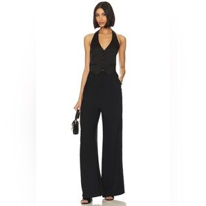 Amanda Uprichard Isadore Satin Jumpsuit
